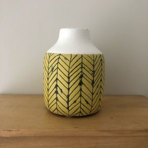Small Yellow Printed Vase